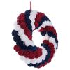Independence Day Patriotic Wreath – Red, White & Blue Artificial Flower Garland