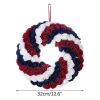 Independence Day Patriotic Wreath – Red, White & Blue Artificial Flower Garland