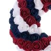 Independence Day Patriotic Wreath – Red, White & Blue Artificial Flower Garland