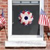 Modern Independence Day Patriotic Wreath – Red, White & Blue Front Door Decor