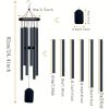 1pc Memorial Wind Chimes – Outdoor Garden Decor with 6 Aluminum Tubes