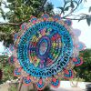 1pc 3D Hanging Wind Spinner – Stainless Steel Mandala Outdoor Garden Decor & Yard Chimes