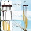 1pc, 21.6" Golden Vintage Wind Chime (12 Aluminum Tubes With Hooks) – Creative Gift & Indoor Decor