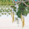 1pc, 21.6" Golden Vintage Wind Chime (12 Aluminum Tubes With Hooks) – Creative Gift & Indoor Decor