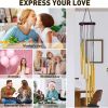 1pc, 21.6" Golden Vintage Wind Chime (12 Aluminum Tubes With Hooks) – Creative Gift & Indoor Decor