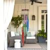 1pc Outdoor Wind Chimes with 12 Colored Aluminum Tubes – Commemorative Garden Decor for Family, Courtyard & Yard