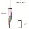 1pc Outdoor Wind Chimes with 12 Colored Aluminum Tubes – Commemorative Garden Decor for Family, Courtyard & Yard