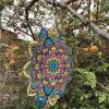 3D Hanging Mandala Wind Spinner Stainless Steel Outdoor Garden Decor
