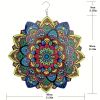 3D Hanging Mandala Wind Spinner Stainless Steel Outdoor Garden Decor