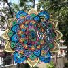 3D Hanging Mandala Wind Spinner Stainless Steel Outdoor Garden Decor