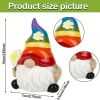 Garden Rainbow Gnome Resin Statue – Faceless Miniature Decor