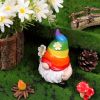 Garden Rainbow Gnome Resin Statue – Faceless Miniature Decor