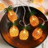 1pc; Pineapple String Lights; Battery Operated; 10 Fun Patio Lights; Party Bedroom Home Birthday Indoor Decor; Outdoor Hawaiian Tropical Tiki