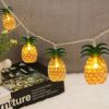 1pc; Pineapple String Lights; Battery Operated; 10 Fun Patio Lights; Party Bedroom Home Birthday Indoor Decor; Outdoor Hawaiian Tropical Tiki