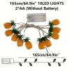 1pc; Pineapple String Lights; Battery Operated; 10 Fun Patio Lights; Party Bedroom Home Birthday Indoor Decor; Outdoor Hawaiian Tropical Tiki