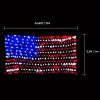 1PC American Flag Net Light; Outdoor Waterproof Mesh Lights; LED String Light; Multicolor Lights For Garden Wedding Backdrop Party Wall Decor