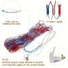 1PC American Flag Net Light; Outdoor Waterproof Mesh Lights; LED String Light; Multicolor Lights For Garden Wedding Backdrop Party Wall Decor