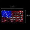 1PC American Flag Net Light; Outdoor Waterproof Mesh Lights; LED String Light; Multicolor Lights For Garden Wedding Backdrop Party Wall Decor