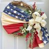 American Independence Day Wreath – Patriotic 4th of July Door Decoration