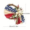 American Independence Day Wreath – Patriotic 4th of July Door Decoration