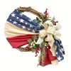 American Independence Day Wreath – Patriotic 4th of July Door Decoration