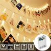 1pc; Photo Clip String Lights Home Decor Indoor/Outdoor; Battery Powered String Lights Lamp Decor 9.85ft 20LED (Not Included Battery)