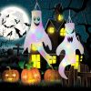 Halloween Decorations Outdoor Decor Hanging Lighted Glowing Ghost Witch Hat Halloween Decorations