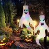 Halloween Decorations Outdoor Decor Hanging Lighted Glowing Ghost Witch Hat Halloween Decorations