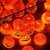 Halloween Pumpkin String Lights, Holiday LED Lights for Indoor Outdoor Decor,30 LED 11.81ft 3D Waterproof Orange Jack-O-Lantern