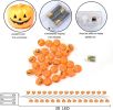 Halloween Pumpkin String Lights, Holiday LED Lights for Indoor Outdoor Decor,30 LED 11.81ft 3D Waterproof Orange Jack-O-Lantern