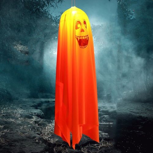 Halloween Decorations Outdoor Decor Hanging Lighted Glowing Ghost Witch Hat Halloween Decorations Indoor Outside Ornaments