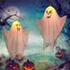 Halloween Decorations Outdoor Decor Hanging Lighted Glowing Ghost Witch Hat Halloween Decorations Indoor Outside Ornaments