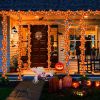 3 Pack Fall Garland with Pumpkin Lights & Enlarged Maple Fall String Lights Halloween Pumpkins Lights, 30Ft 60LED