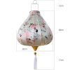 12-Inch Grey Butterfly Satin Cloth Hanging Lantern for Outdoor & Indoor Decor