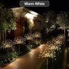 1 Pack Solar Firework Light Outdoor – IP65 Waterproof Solar Garden Flower Light with 8 Lighting Modes