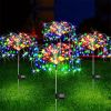 1 Pack Solar Firework Light Outdoor – IP65 Waterproof Solar Garden Flower Light with 8 Lighting Modes