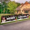 1pc Large Merry Christmas Banner – Santa Claus Holiday Sign for Indoor & Outdoor Decor