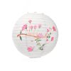 Chinese Traditional Paper Lantern with Painted Begonia Flowers – Hanging Lampshade for Home & Garden Decor
