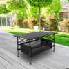 Folding Camping Table Portable Lightweight Aluminum Roll-Up Picnic BBQ Table
