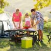 Folding Camping Table Portable Lightweight Aluminum Roll-Up Picnic BBQ Table