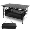Folding Camping Table Portable Lightweight Aluminum Roll-Up Picnic BBQ Table