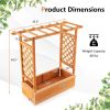Raised Wooden Garden Bed with Trellis and Hanging Roof