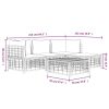 4 Piece Patio Lounge Set with Cushions – Anthracite Poly Rattan