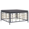 4 Piece Patio Lounge Set with Cushions – Anthracite Poly Rattan
