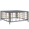 4 Piece Patio Lounge Set with Cushions – Anthracite Poly Rattan