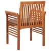 Patio Dining Chairs with Cushions 4 pcs – Solid Acacia Wood