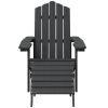 Patio Adirondack Chair with Footstool & Table – HDPE Anthracite