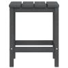Patio Adirondack Chair with Footstool & Table – HDPE Anthracite