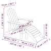 Patio Adirondack Chair with Footstool & Table – HDPE Anthracite