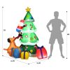 7-Foot Inflatable Christmas Tree with Santa and LED Lights